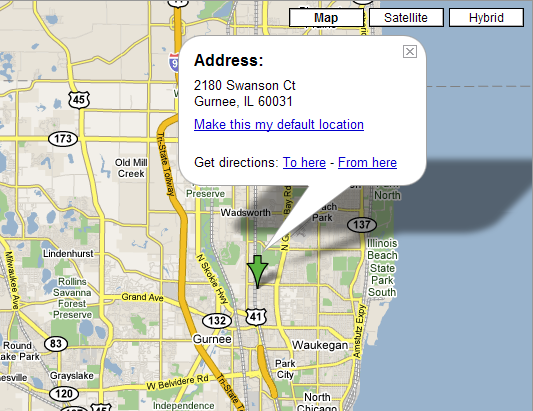 Click the map to open the google web site so you can get driving directions.